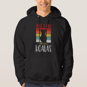 Koala Just A Girl Who Loves Koalas Retro Vintage Hoodie