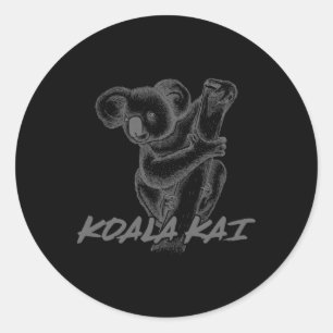 Koala Kai For Karate Teen Kid And Animal Lovers  Classic Round Sticker