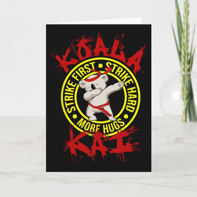 Koala Kai Funny Karate Ninja Dojo Koala Hug More A Card (Front)