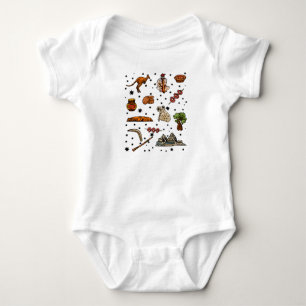 Koala Kangaroo Australia Day Pattern Baby Bodysuit