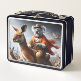 Koala Kangaroo Rider Metal Lunch Box