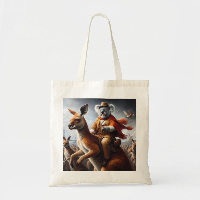 Koala Kangaroo Rider Tote Bag (Front)