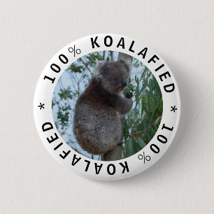 Koala Koalafied Qualified Cute Funny  2 Inch Round Button