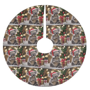 "Koala Kris Kringle: Christmas Down Under" Brushed Polyester Tree Skirt