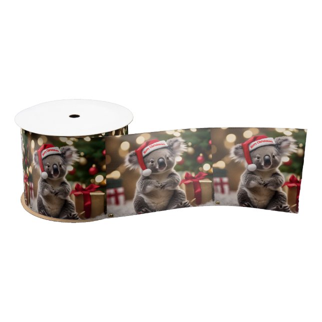 "Koala Kris Kringle: Christmas Down Under" Satin Ribbon (Spool)