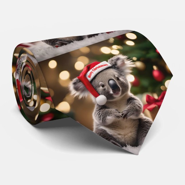 "Koala Kris Kringle: Christmas Down Under" Tie (Rolled)