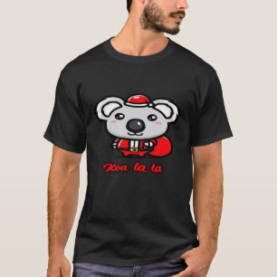 Koala La La Christmas Koala Bear Santa Hat Pyjam T-Shirt