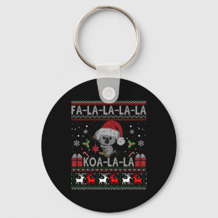 Koala-la-la Cute Koala Bear Australian Christmas U Keychain