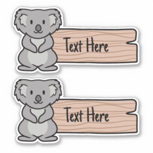 Koala label sticker