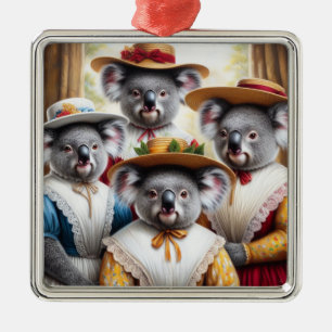 Koala Little Women Metal Ornament