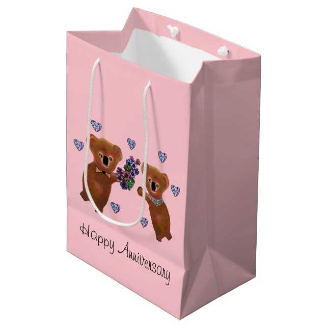 Koala Love Anniversary Gift Bags (Front Angled)