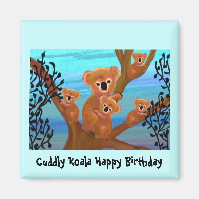Koala Love Birthday Magnet (Front)