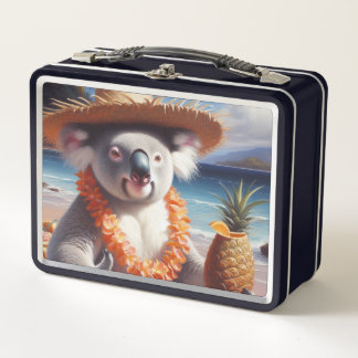 Koala Luau Metal Lunch Box