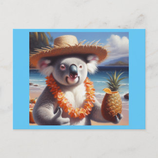 Koala Luau Postcard