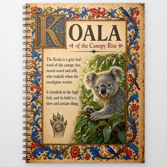 Koala, Medieval Bestiary Art Notebook (Creator Uploaded)