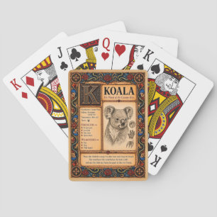 Koala, Medieval Bestiary Art Playing Cards