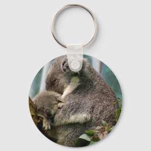 Koala Mom and New Baby Keychain