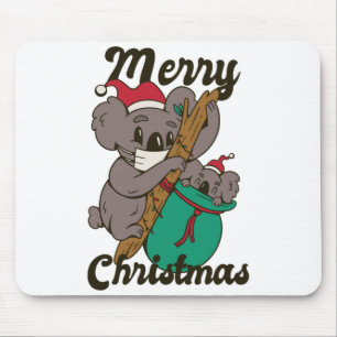 Koala Mom Christmas Design Mouse Pad