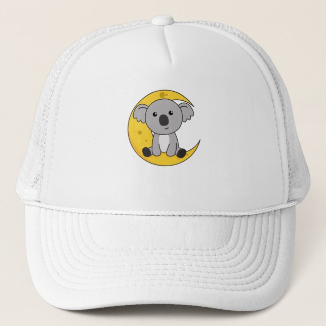 Koala Moon Good Night Koalas Cute Animals Trucker Hat (Front)