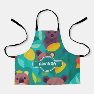 Koala Mosaic Colourful Personalized Pattern Apron