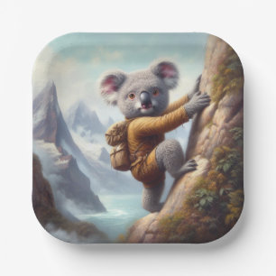 Koala Mountain Climbing Paper Plate