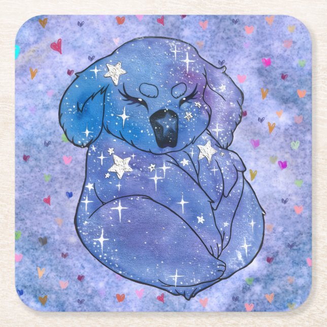 Koala named Seven Square Paper Coaster (Front)