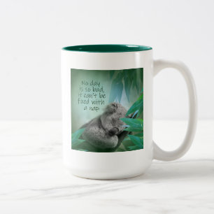 Koala Nap Two-Tone Coffee Mug