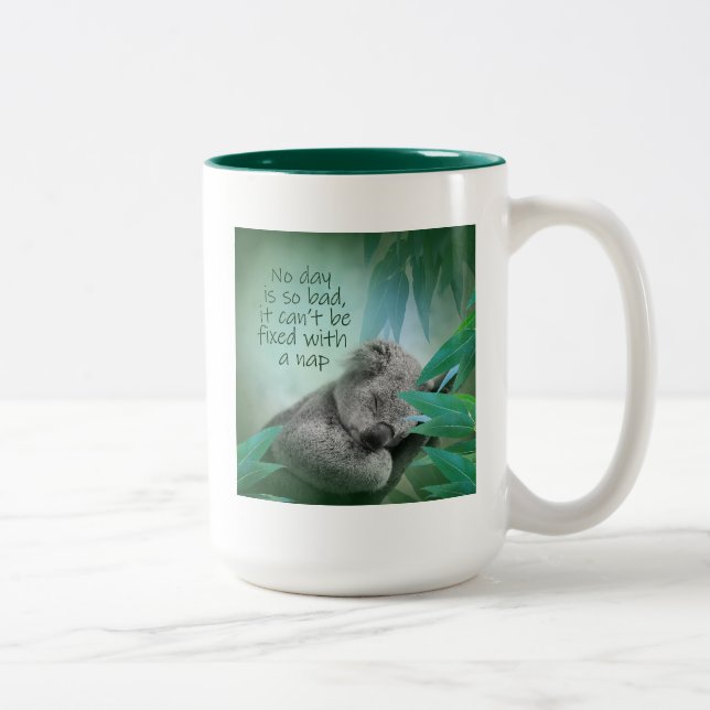 Koala Nap Two-Tone Coffee Mug (Right)
