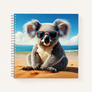 Koala on a sandy beach  notebook