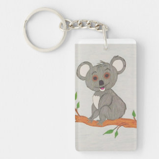 Koala on His Branch Keychain