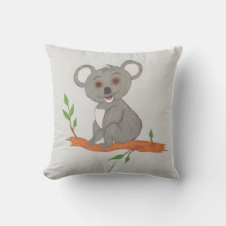 Koala on His Branch Throw Pillow