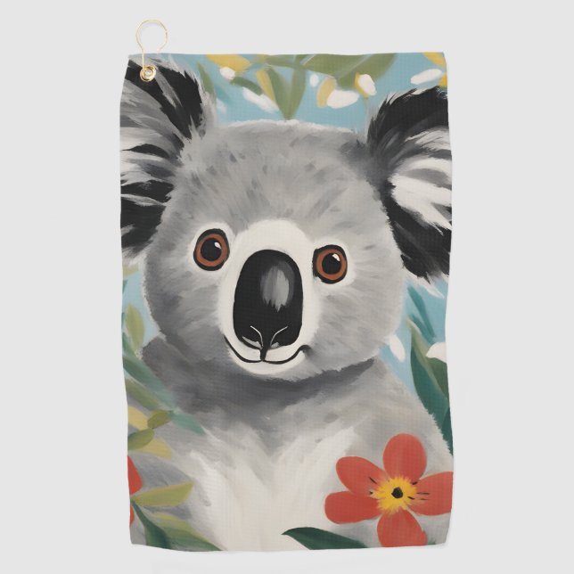 Koala Painting Golf Towel (Front)