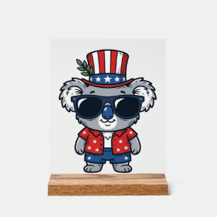 Koala patriotique style vintage vectoriel_1