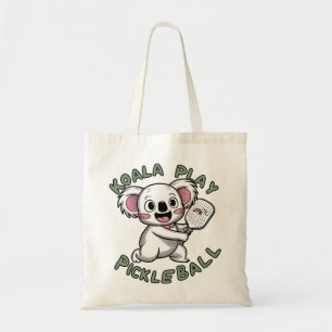 koala play pickleball tote bag