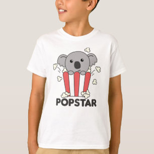 Koala Popcorn Time Funny Animals In Food T-Shirt