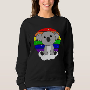 Koala Rainbow Glitter Kawaii Koalas Colorful Sweatshirt