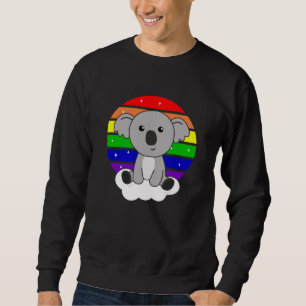 Koala Rainbow Glitter Kawaii Koalas Colourful Sweatshirt