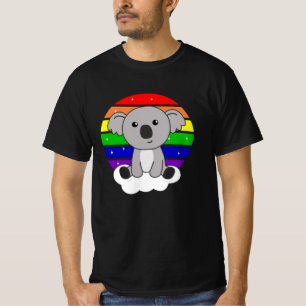 Koala Rainbow Glitter Kawaii Koalas Colourful T-Shirt
