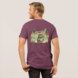 Koala Relaxing on the Beach – Tropical Summer Vibe Tri-Blend Shirt