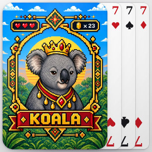 Koala Retro 8-Bit Pixel Art Playing Cards