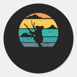 Koala Retro Style   Koala Bear Gift Classic Round Sticker