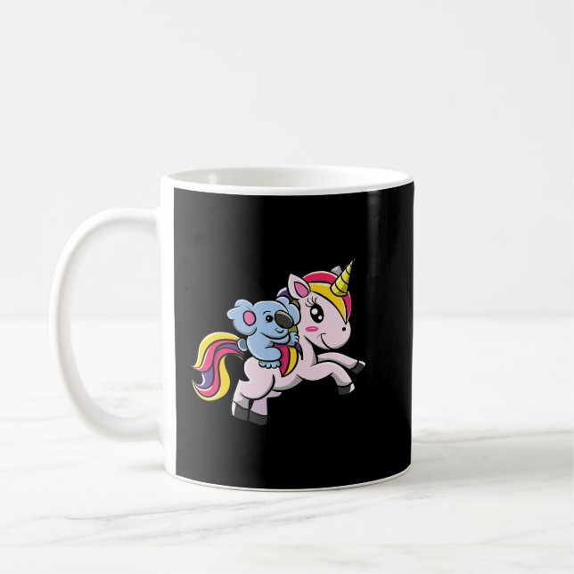 Koala Riding Magical Unicorn Australia Love Aussie Coffee Mug (Left)