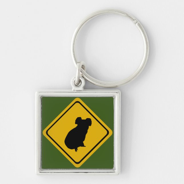 koala road sign keychain (Front)