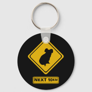 koala road sign keychain