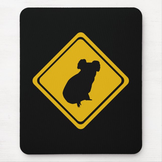 koala road sign mouse pad (Front)