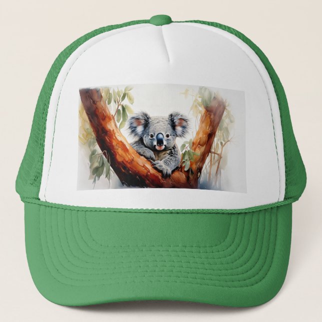 Koala Sitting in a Gum tree Trucker Hat (Front)