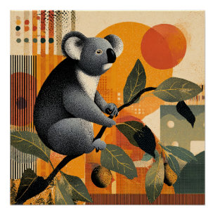 Koala Sitting in a Tree Poster
