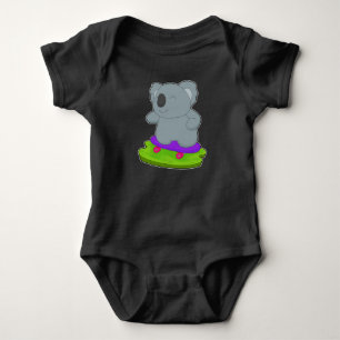 Koala Skater Skateboard Baby Bodysuit