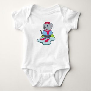 Koala Skier Ski Baby Bodysuit