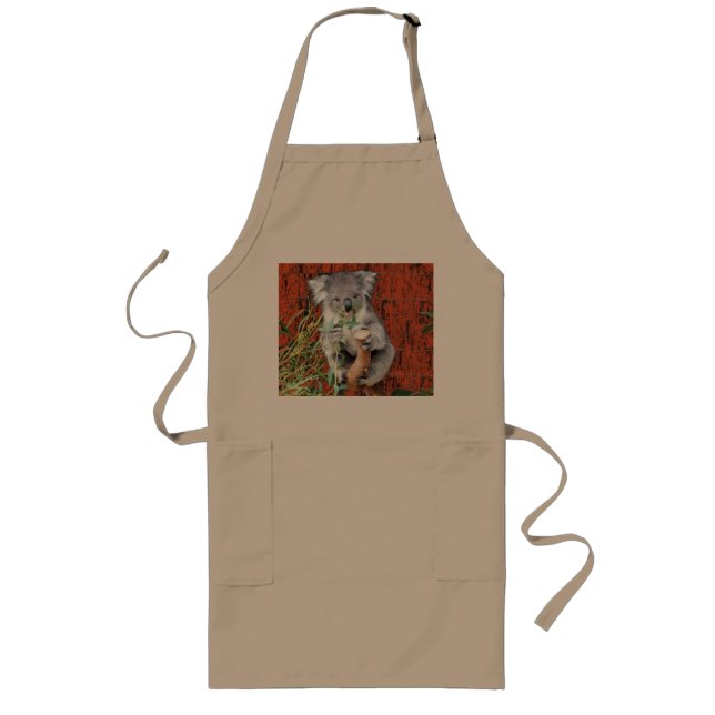Koala Snack Time Long Apron (Front)